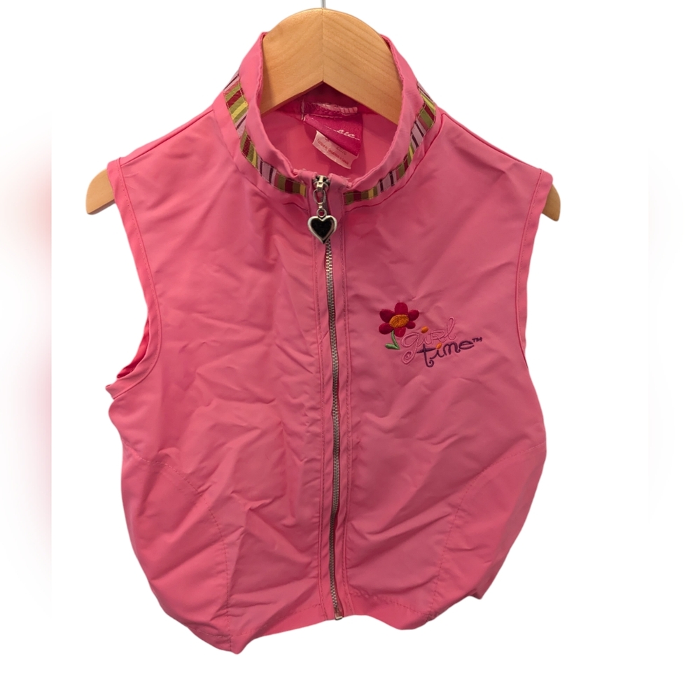 Vintage Barbie Girls Pink Vest size 6